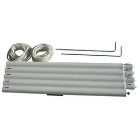 Floracord Metallstange für Sonnensegel 270 cm Stahl weiß