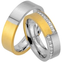 Trauringe123 Trauring Hochzeitsringe Verlobungsringe Trauringe Eheringe Partnerringe Gold Platiert aus Edelstahl JE66 62