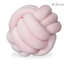 Relaxdays Knotenkissen 25 x 25 cm Rosa