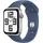 Apple Watch SE 2024 GPS + Cellular 44 mm Aluminiumgehäuse Silber, Sportarmband Denim M/L