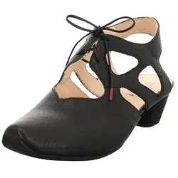 Slingpumps THINK "AIDA DAMEN", Damen, Gr. 38, schwarz, Nappaleder, elegant, Schuhe, Schnürpumps, Sommerschuh, Trichterabsatz, mit feiner Musterung