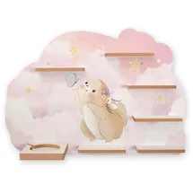 Kreative Feder Kinderregal Neugierig mehrfarbig MDF