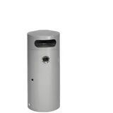 Proregal Kombiascher mit Einflügeltür Ascher innen 90 Liter, HxBxT 124,5 x 42 x 42 cm Verzinkter Stahl Silber