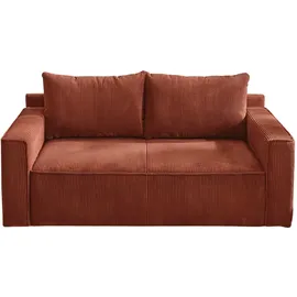 Jockenhöfer GRUPPE "Ron, 185x83x88 cm, Cord rot (rost, rot), (42772844-0)