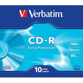 Verbatim CD-R 80/700MB Verbatim Slim-Case, 10 Stück Pack