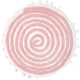 Homescapes Badematte, Pink, Textil, Abstrakt, Rund, 60x60 cm, Badtextilien, Badematten