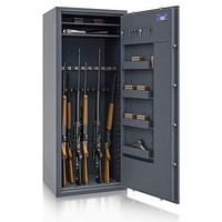 SafeHero Waffenschrank Klasse 1 EN 1143-1 Secureo Eagle 20 XL | Waffenschrank 1 für 20 Langwaffen | Langwaffenschrank mit Elektronikschloss | Konformer Waffenschrank Langwaffen, Kurzwaffen + Munition