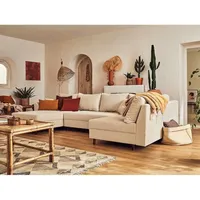 Lisa Design - Rune – wohnlandschaft rechts – 7-sitzer – aus cord - beige
