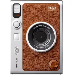 Fujifilm INSTAX mini Evo - Typ C Sofortbildkamera, braun | ✔️ Temporär mit Eine kostenlose Geschenkbox im Wert von 100€ | +5 Jahre kostenlose Garantie