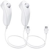 Mribo Wii Nunchuk Controller, 2 Packs Ersatz für Nunchuck Controller für Nintendo Wii und Wii U Console