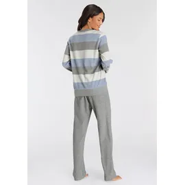vivance dreams by lascana Pyjama Grau-Blau 36/38