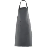 Leiber Latzschürze ca. 100 cm lang, mit Tasche, 11/529/12 - grau