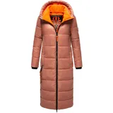 Navahoo Damen, warmer Winter Steppmantel mit Kapuze Schmuseengel Terracotta Gr. M - M