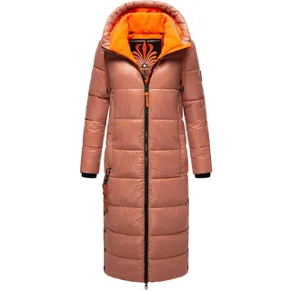 Navahoo Damen, warmer Winter Steppmantel mit Kapuze Schmuseengel Terracotta Gr. M - M