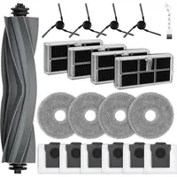nixoot 20 Stück Zubehör für Dreame X40 Ultra Complete/x40 Master/l40 Ultra/l10s Ultra Gen 3/l50 Ultra Ae/mova P50 Pro Ultra Staubsauger, 1hauptbürste 6staubbeutel 4wischpads 4filter 4seitenbürste 1reinigung