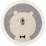 Lytte Kinderteppich Momo Grau, ø 120 cm, - Teppich Kinderzimmer