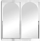 Mirjan24 Schiebetürenschrank Modin 200 x 216 x 65 cm Weiß/Schwarz