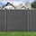[neu.holz] Lamellenzaun 879 x 183 cm Grau/WPC