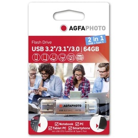 AgfaPhoto USB Flash Drive 64 GB silber USB 3.0
