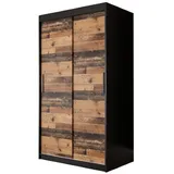 möbel kryspol Schwebetürenschrank OLD STYLE T 100 x 200 x 62 cm Schwarz