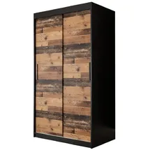 möbel kryspol Schwebetürenschrank OLD STYLE T 100 x 200 x 62 cm Schwarz