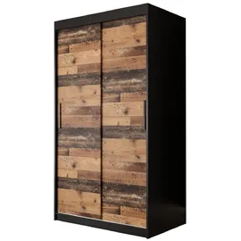 möbel kryspol Schwebetürenschrank OLD STYLE T 100 x 200 x 62 cm Schwarz