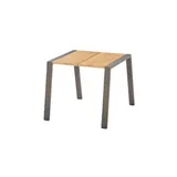 Diamond Garden Mali Beistelltisch Edelstahl Dunkelgrau Teak