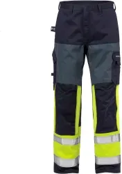 Fristads® Multinorm Bundhose 2587 FLAM Flame, marine/gelb 125942 , 1 Stück, Größe: C60