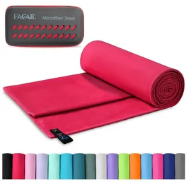 luxuskollektion Mikrofaser Handtuch 140 x 70 cm rot