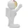 Kare Design Deko Figur Welcome Astronaut, Weiß, Polyresin, Unikat, Handbemalt, 27x21x13cm (H/B/T)