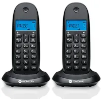 Motorola C1002CB+ Duo Schnurloses Festnetztelefon Schwarz