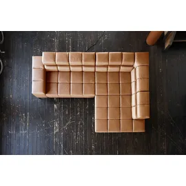 KAWOLA Sofa NELSON Ecksofa Leder cognac Recamiere rechts