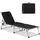 HOMECALL Gartenliege 5 fach verstellbar 1-tlg 136 x 60 x 30 cm Schwarz