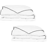 vidaXL Winter-Daunendecke 2 Stk. 155x220 cm
