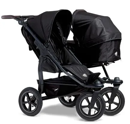 tfk Geschwisterwagen Duo 2 Schwarz Aluminium
