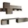 Home Affaire Wohnwand HOME AFFAIRE "Infinity, 8tlg. Breite 330 cm, Höhe variabel (Lowboard, T-Boden", braun (lehmfarben (argilla), bronzo, mercure nb holzstruktur), B:330cm H:210cm T:40cm, Holzwerkstoff, Kastenmöbel-Sets, Wohnwand, 2x Hängewürfel, Würfel-Elem.