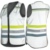 Wowow Damen-Sicherheitsweste Lucy Full Reflective, weiß schwarz|grau|gelb S