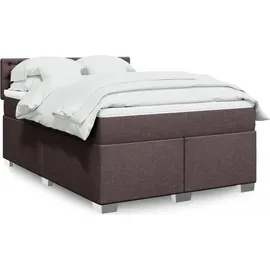 vidaXL Boxspringbett 140 x 200 cm Dunkelbraun
