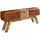 KADIMA DESIGN Sitzbank, Echtes Leder, Holzbeine, 120 cm, - Stilvoll & Komfortabel mit Stauraum