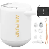 Luftmatratzenpumpe, Luftpumpe, Leistungsstarkes Aufblasen und Entleeren, Wiederaufladbarer Akku, Vielseitige Tragbare Mini-Luftmatratzenpumpe für Camping, Wandern