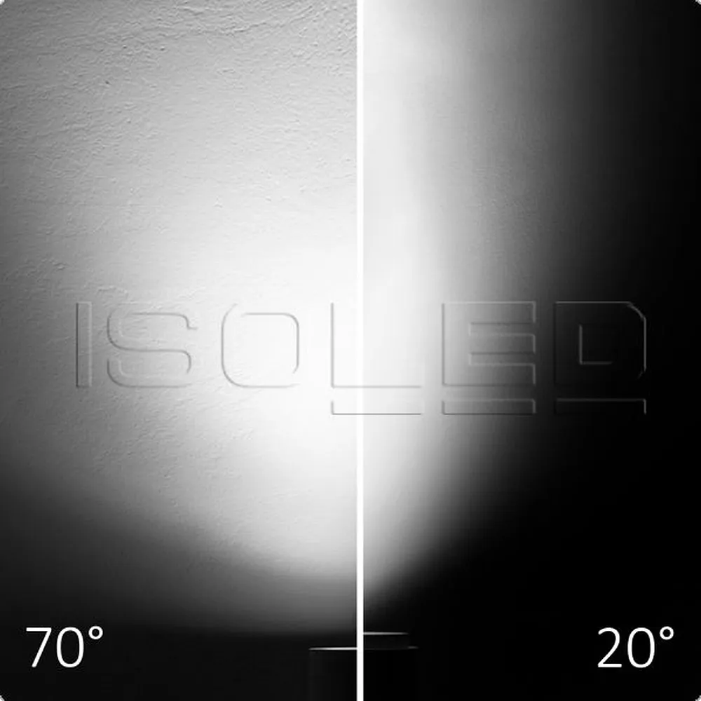 ISOLED 3-PH Schienen-Strahler Vollspektrum fokussierbar, 42W, 20°-70°, schwarz matt, 4000K ISO-114921