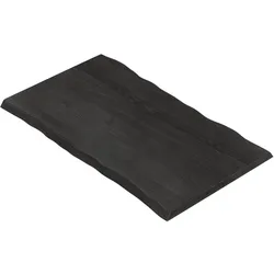 PERU | Gastro Tischplatte Baumkante | 230 x 110 cm | 6cm | Rechteckig | Schwarz