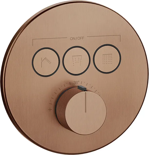 Gessi HiFi Thermostat 3-Wege - Kupfer gebürstet