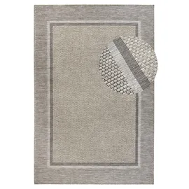 Villeroy & Boch Luitwin In- & Outdoor Teppich Modern - Modernes Flachgewebe, Boho, Ethno, ÖKO-TEX Wetterfest & UV-beständig für Balkon, Terrasse, Garten – Natur Braun, 115x170cm