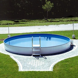 Steinbach Styria rund 350 x 120 cm blaue Poolfolie