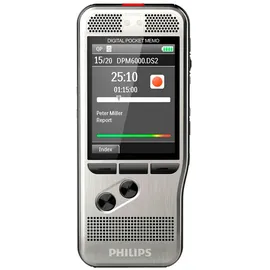 Philips Pocket Memo DPM6000 Digitales Diktiergerät mit 2Mic-Stereoaufnahme