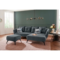 INOSIGN Ecksofa Baggio L-Form, Zierkissen inklusive blau