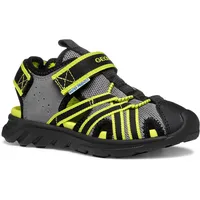 GEOX J AIRADYUM BO SANDAL Grey/Lime, 25 EU