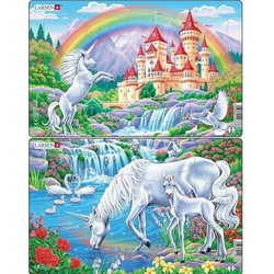 Larsen Puzzle – Einhörner (2er-Set Midi)