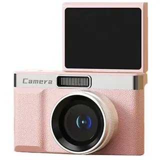 "Retro-Digitalkamera mit hochauflösender Dual-Linse, 5x optischem Zoom und 2,4\" LCD-Bildschirm Pink"